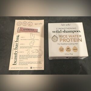 Kitsch Rice Water Protein Solid Shampoo Bar - Pink